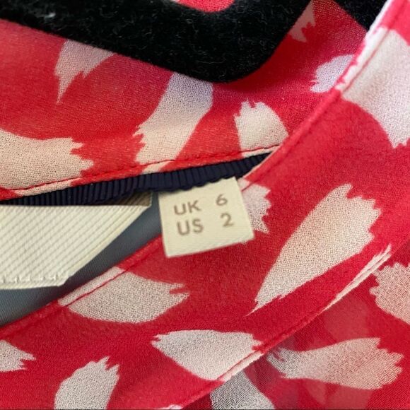 BODEN-SYLVIE Two Tone Pink/Navy Blouse - Picture 11 of 12